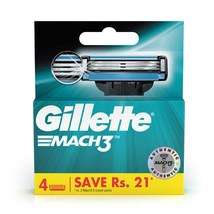 Gillette Shaving Blades Mach 3 Cartridges Set Of 4